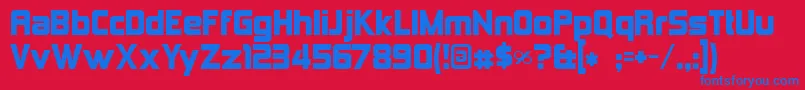 Kimberle Font – Blue Fonts on Red Background