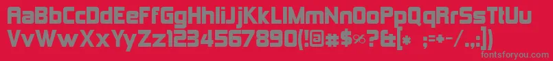 Kimberle Font – Gray Fonts on Red Background