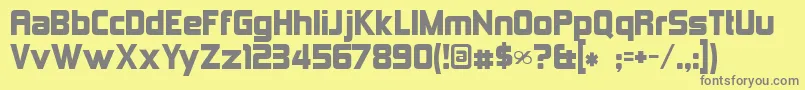 Czcionka Kimberle – szare czcionki na żółtym tle