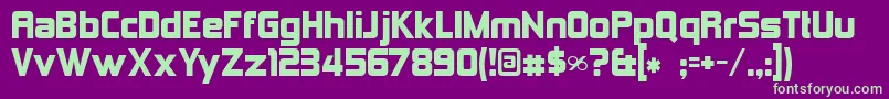 Kimberle-fontti – vihreät fontit violetilla taustalla