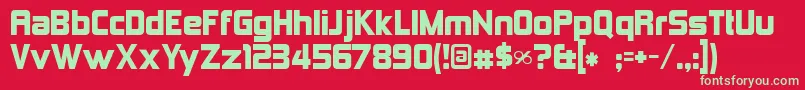 Kimberle Font – Green Fonts on Red Background