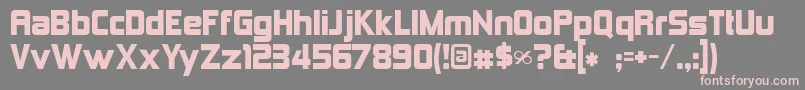 Kimberle-fontti – vaaleanpunaiset fontit harmaalla taustalla