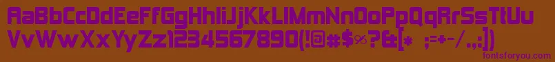 Kimberle-Schriftart – Violette Schriften auf braunem Hintergrund