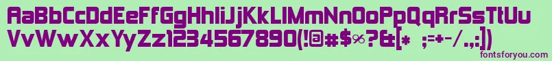 Kimberle-fontti – violetit fontit vihreällä taustalla
