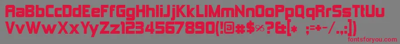 Kimberle Font – Red Fonts on Gray Background