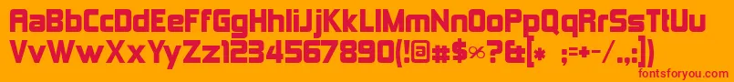 Kimberle Font – Red Fonts on Orange Background