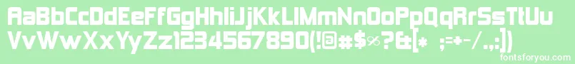 Kimberle Font – White Fonts on Green Background