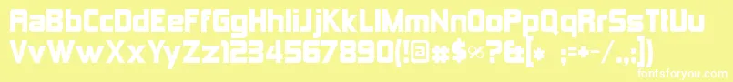 Шрифт Kimberle – белые шрифты на жёлтом фоне