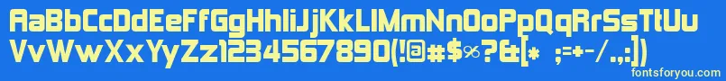 Шрифт Kimberle – жёлтые шрифты на синем фоне