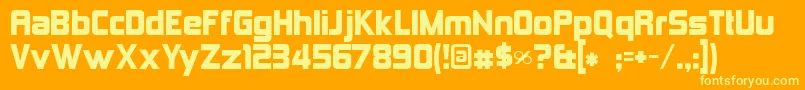 Kimberle-fontti – keltaiset fontit oranssilla taustalla