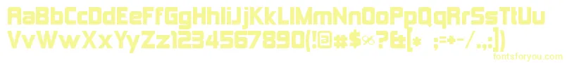 フォントKimberle – 白い背景に黄色の文字