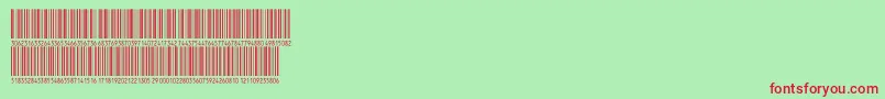 Inthrp72dmtt-Schriftart – Rote Schriften auf grünem Hintergrund