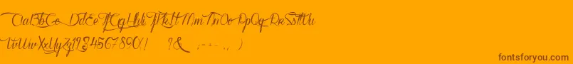 WalkerOnTheMoon Font – Brown Fonts on Orange Background