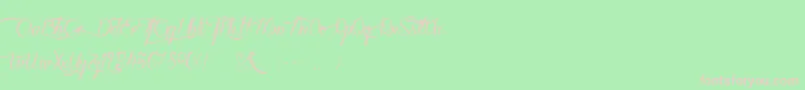 WalkerOnTheMoon Font – Pink Fonts on Green Background