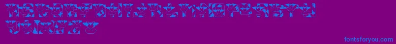 LmsConradsCows Font – Blue Fonts on Purple Background