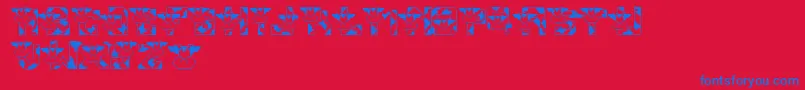 LmsConradsCows Font – Blue Fonts on Red Background