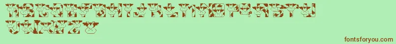 LmsConradsCows Font – Brown Fonts on Green Background