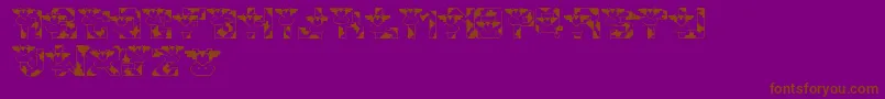 LmsConradsCows Font – Brown Fonts on Purple Background