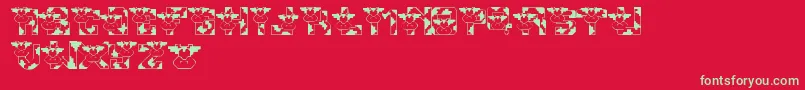 LmsConradsCows Font – Green Fonts on Red Background