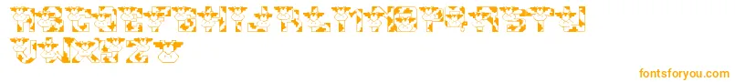 LmsConradsCows Font – Orange Fonts on White Background