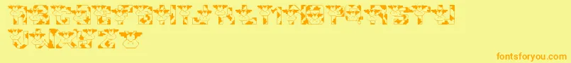 LmsConradsCows Font – Orange Fonts on Yellow Background