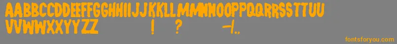 LastManOnEarth Font – Orange Fonts on Gray Background