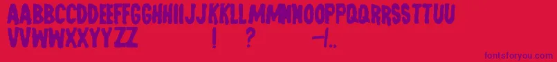 LastManOnEarth Font – Purple Fonts on Red Background