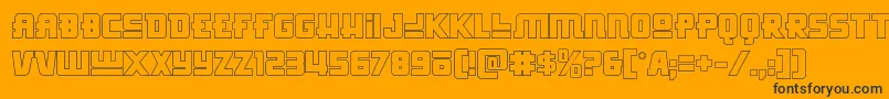 Hongkonghustleout Font – Black Fonts on Orange Background