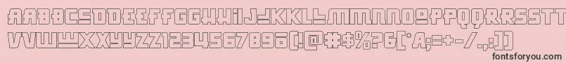 フォントHongkonghustleout – ピンクの背景に黒い文字