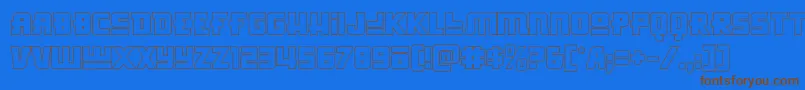 Hongkonghustleout Font – Brown Fonts on Blue Background