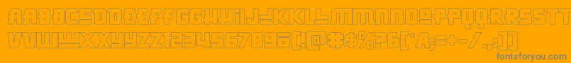 Hongkonghustleout Font – Gray Fonts on Orange Background