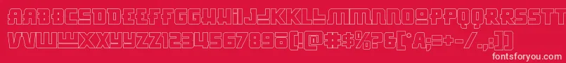 Шрифт Hongkonghustleout – розовые шрифты на красном фоне