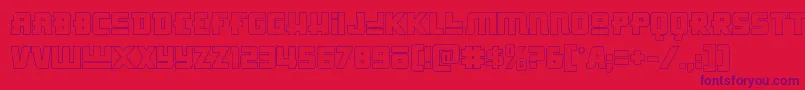 Hongkonghustleout Font – Purple Fonts on Red Background