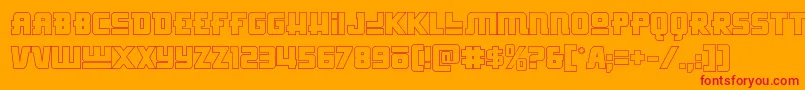 Hongkonghustleout-fontti – punaiset fontit oranssilla taustalla