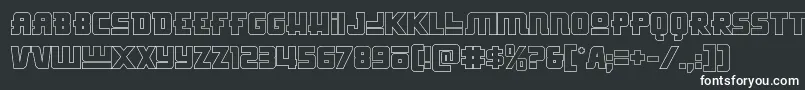 Шрифт Hongkonghustleout – белые шрифты на чёрном фоне