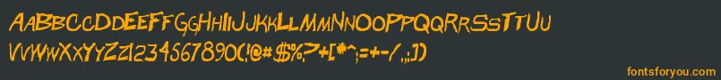 BeastWarsCondensed Font – Orange Fonts on Black Background