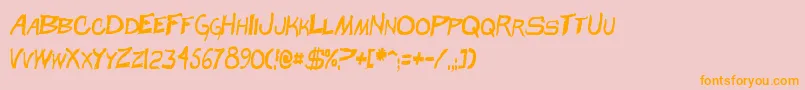 BeastWarsCondensed Font – Orange Fonts on Pink Background