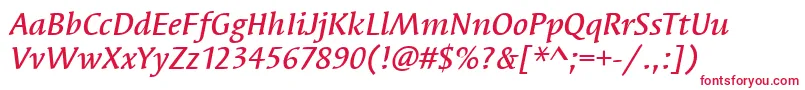 SyndorItcMediumItalic Font – Red Fonts