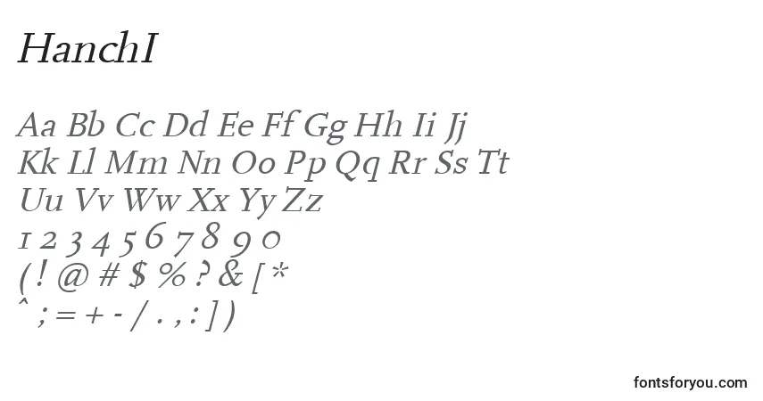 Police HanchI - Alphabet, Chiffres, Caractères Spéciaux