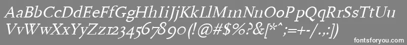 HanchI Font – White Fonts on Gray Background
