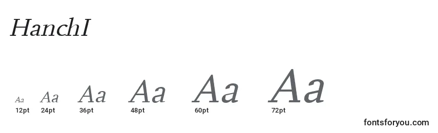 HanchI Font Sizes