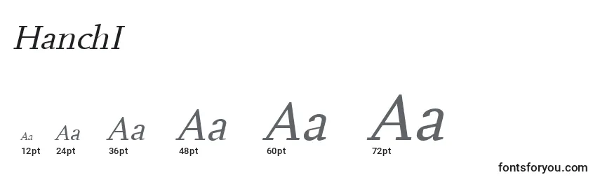 Größen der Schriftart HanchI