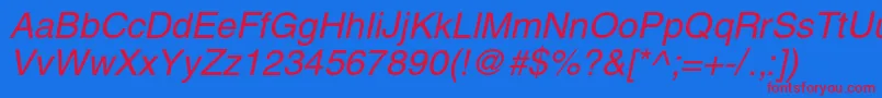 fuente HelioscItalic – Fuentes Rojas Sobre Fondo Azul