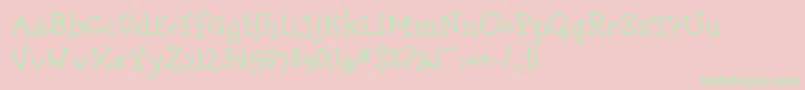 Doloresc Font – Green Fonts on Pink Background