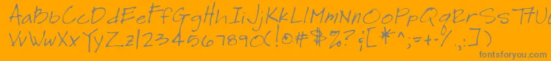 TimothyRegular Font – Gray Fonts on Orange Background
