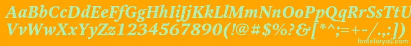 fuente OctavaBoldItalic – Fuentes Verdes Sobre Fondo Naranja