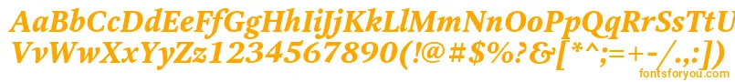 OctavaBoldItalic-Schriftart – Orangefarbene Schriften