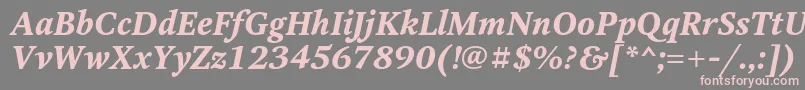 fuente OctavaBoldItalic – Fuentes Rosadas Sobre Fondo Gris