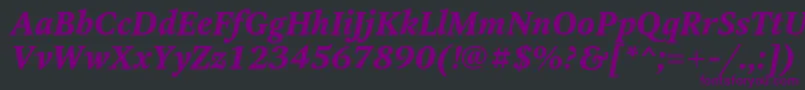 OctavaBoldItalic Font – Purple Fonts on Black Background