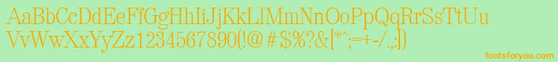 ValenciaXlight Font – Orange Fonts on Green Background
